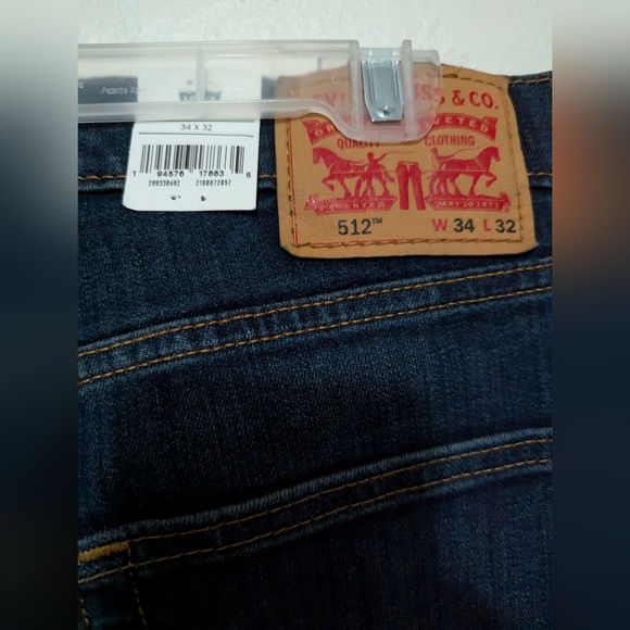 NWT Levi's Men's 512 Slim Taper Stretch Jeans Size 34x32 - Picture 7 of 7